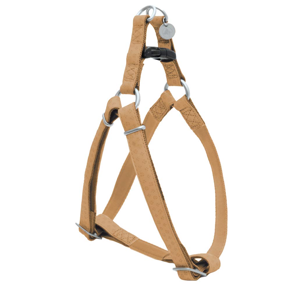 Croci My Lord Leatherette Adjustable Bib, 60-100 mm x 25 mm, Beige