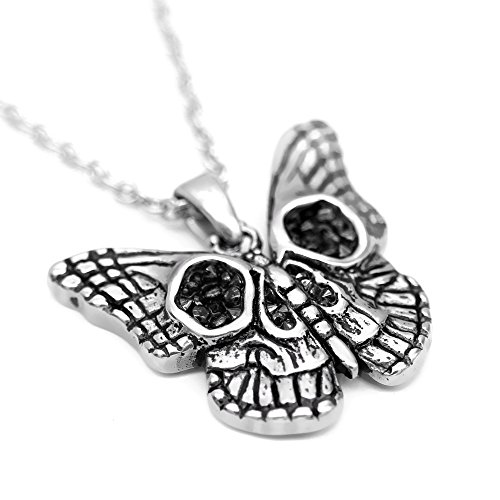 Controse Butterfly Skull Necklace with Pendant (16" - 18" adjustable chain) - Image 5