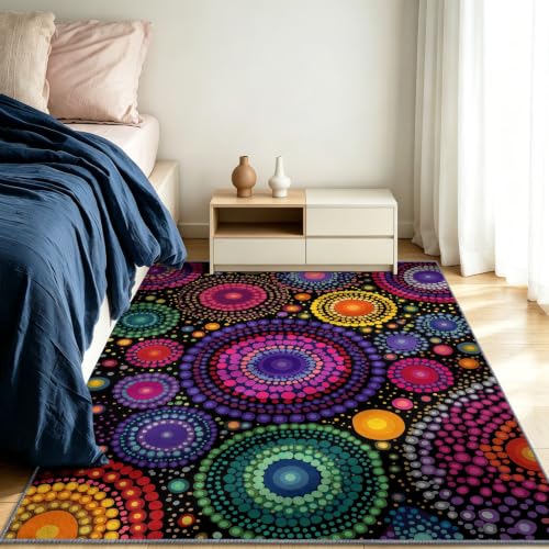 Alfombra bohemia de 60x90 cm lavable para el comedor 4