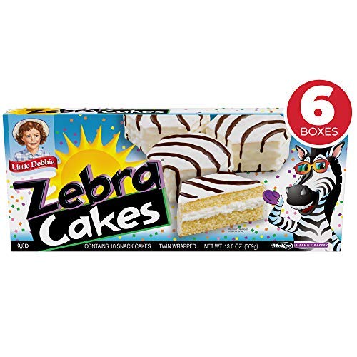 Little Debbie Zebra Cakes, Contains 10 Snack Cakes (Twin Wrapped) - 6 Pack