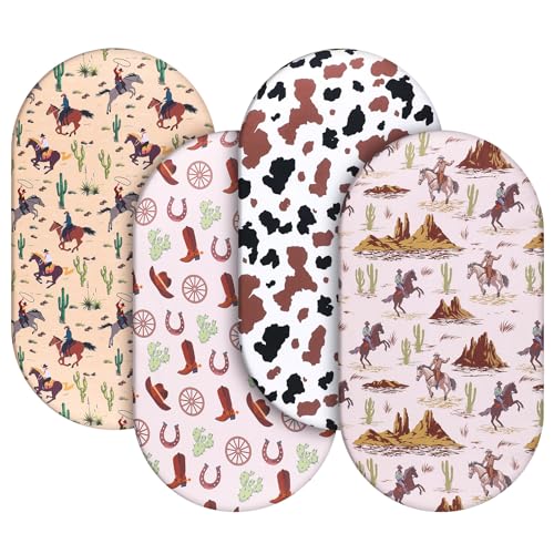 4 Pcs Western Bassinet Sheets for Boys and Girls