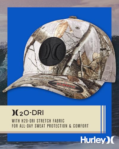 Image of Hurley Men's Caps - One & Only Flexfit Baseball Cap - Fitted Hats for Men (S-XL)