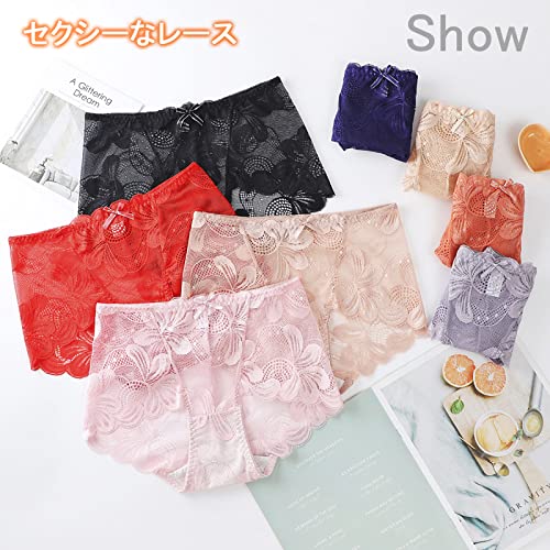 [Filimohlls] ショーツ レディース ショーツ レース ランジェリー 大きいサイズ クロッチ コットン 女性 セクシー レース下着 - 画像4