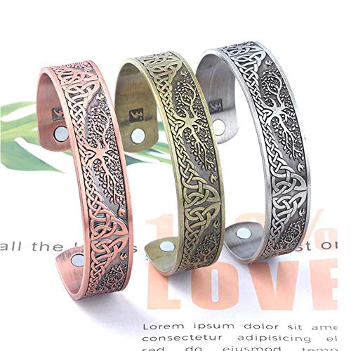 Yggdrasil World Tree Of Life Bracelet Health Care Stainless Steel Cuff Bangle Bracelet For Men (Antique Silver) #TOP5