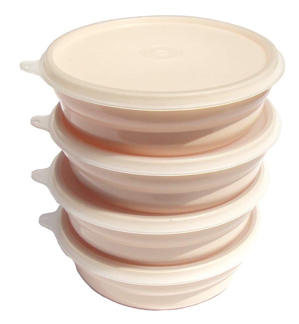 Buy Tupperware Vintage Microwave Cereal Bowls with Seals Ivory Rose
