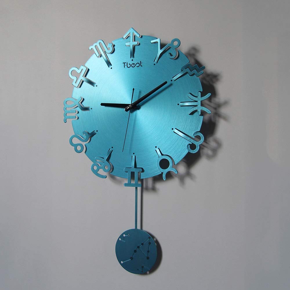 XINGYU Uhren für Wohnzimmer Dekor Gelb/Silber/Gold Konstellation Europäische Wanduhr Wohnzimmer Moderne einfache kreative Mode Tisch Haushalt Dekoration Quarzuhr 38 * 60 (cm)