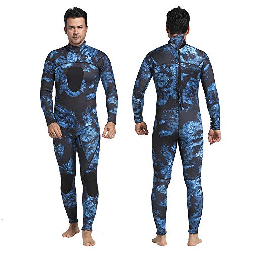 Nataly Osmann メンズ 3mm / 1.5mm ウェットスーツ 迷彩 ネオプレン フルボディ ダイビングスーツ ワンピース スピアフィッシング スーツ