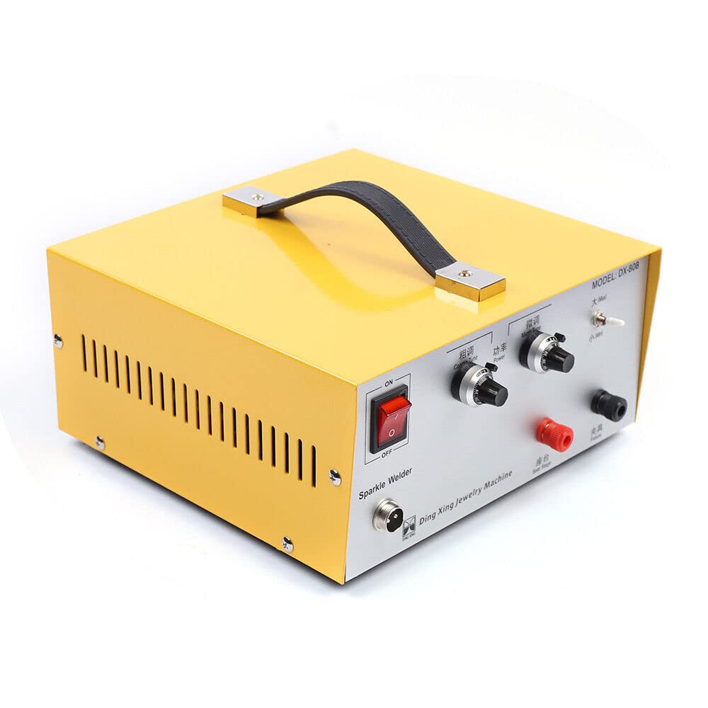 Equipo de soldadura de puntos, 400 W, 80 A, portátil, para bricolaje, color dorado y plateado