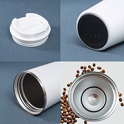 Copo Térmico Aço Inox Infusor Garrafa Caneca A Vácuo Café Cor:Branco