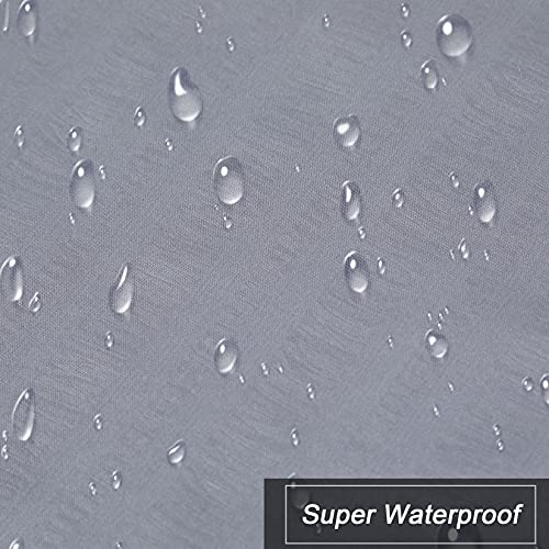 Caromio Grey Kitchen Valance Curtains For Window, 100% Waterproof Soft Microfiber Seersucker Fabric With Embossed Dots, Short Bathroom Window Valances, Machine Washable(Grey, 60" W X 15" L) #TOP4