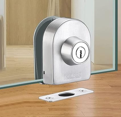 Frameless Bathroom Glass Door Locks, 5 Years on site warranty Foam Pad Conceal Screws Antioxidant Sliding Glass Door Lock Antitheft Anti Pry for Adult for Glass Door YDT GROU[S