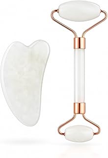 Juego de rodillos de jade blanco y herramient...