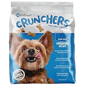 Blue seal kent entrust crunchers mini dog treats original recipe crunchy oven baked biscuits with premium ingredients healthy snack ideal for training made in usa 2 pound bag  urban country home decor