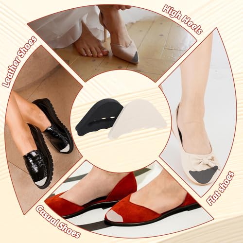 TIESOME 4 Pares Rellenos Para Dedos De Zapato Ajustables miniatura 4