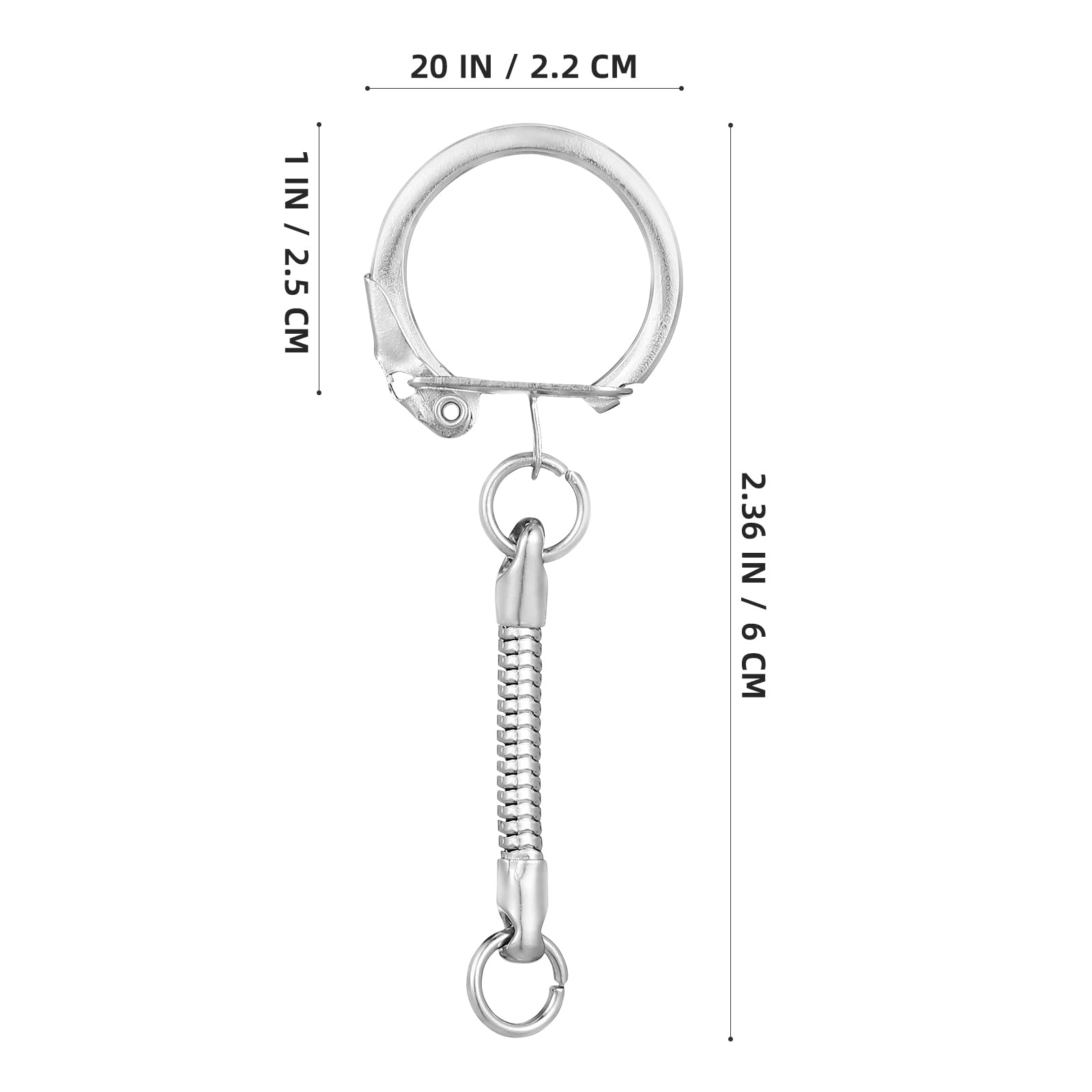 Amazon.com: COHEALI Key Chain Kit: 30pcs Snake Key Ring With Chain