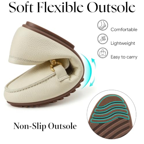 Image of HARENCE Loafers for Women Comfortable Slip On Business Work Flats Shoes Casual Driving Moccasins Penny Loafer