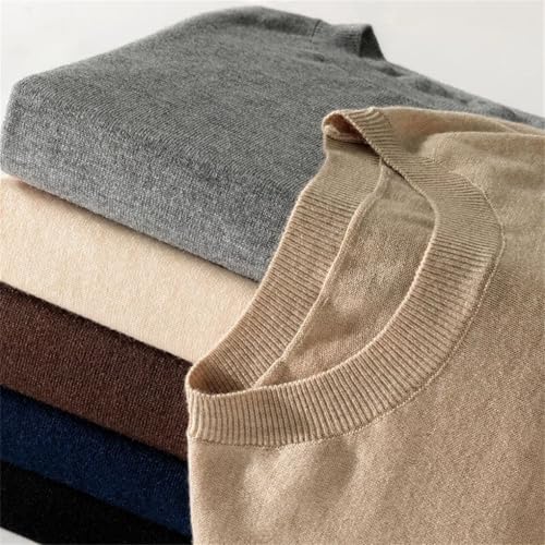 Wool Sweater Men's Round Collar Knitted Pullover Tops Casual Men's Jumper3