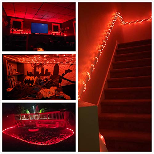 Buyagn 100Ft Led Rope Lights, Cuttable & Connectable Led Strip Lights Outdoor Waterproof Decorative Lighting For Indoor/Outdoor,Eaves,Backyards Garden,Party And Christmas Decorations(Red) #TOP4