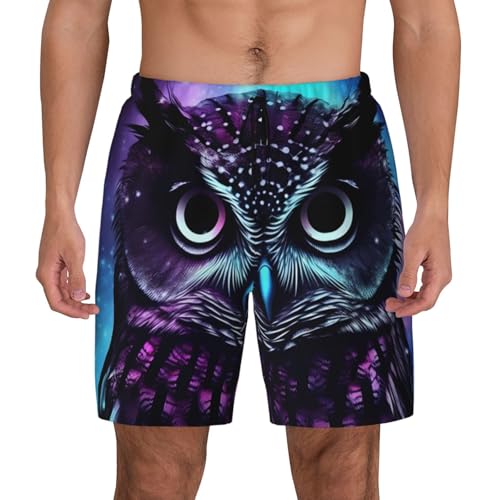 Short de bain pour homme violet à motif hibou idéal pour vos vacances au soleil
