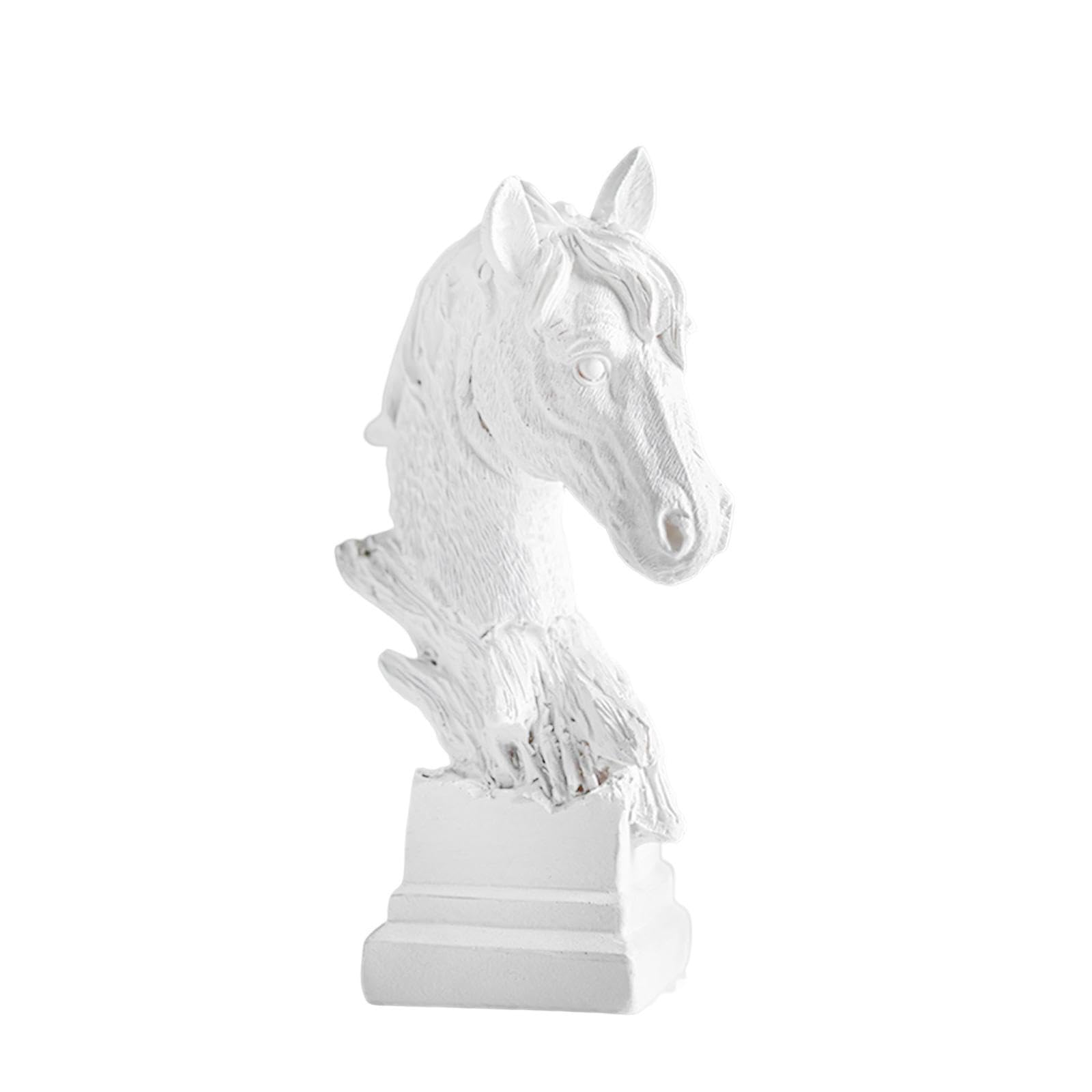 QIXCXAZ Unique Horse Head Sculpture Ornament Stunning Resin Animal Figurine Beautifully Crafted Tabletop Decor Excellent Gift For Collectors Horse Head Statue