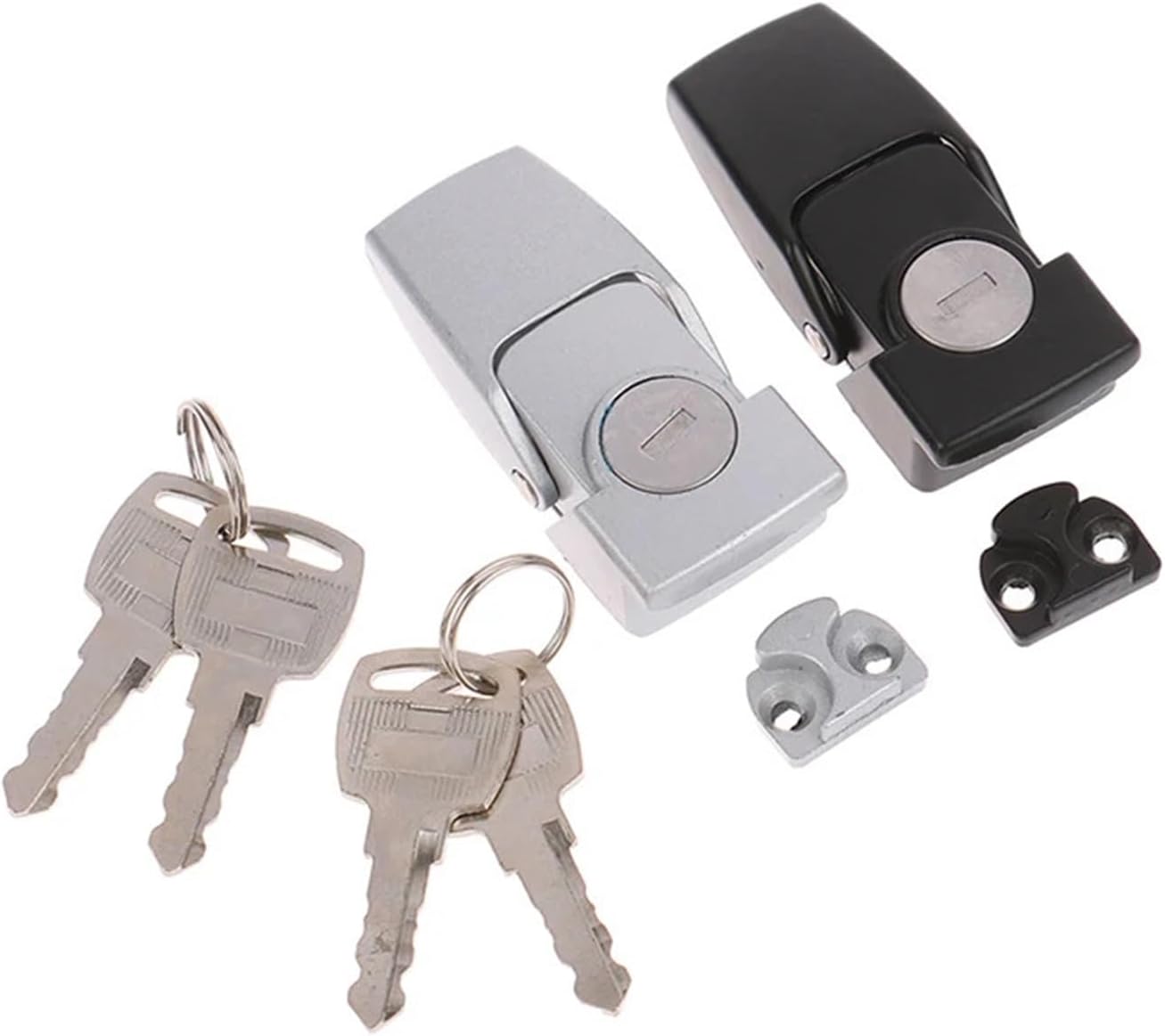 Cabinet Metal Hasp Latch Toggle Lock with Two Keys 1Pcs(B)