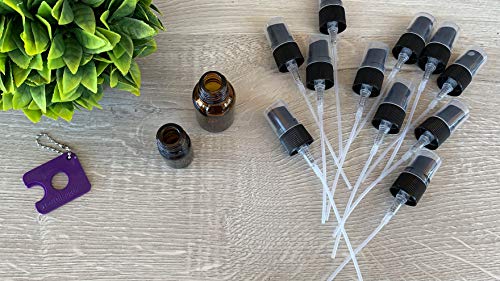 Spray Bottle Tops For Essential Oil Bottles. Reduce, Reuse and Recycle Your Empty EO Containers and Bottles With Our Fine Mist Sprayer Replacement Pump (Black) by Got Oil Supplies
