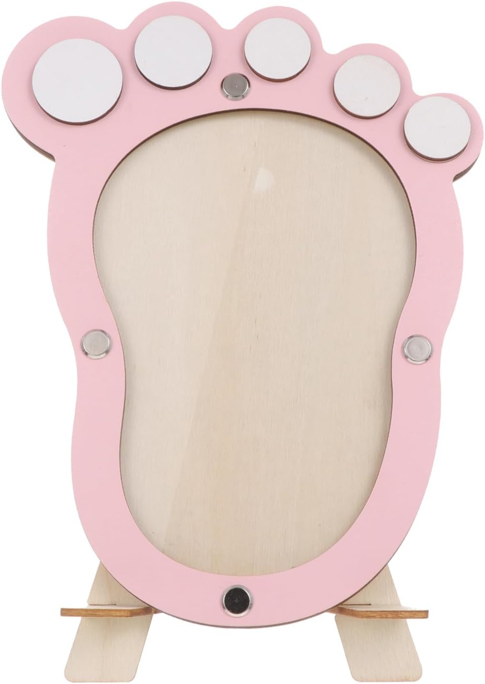 Artistic Footprint Photo Frame for Newborn Infants, Pink Keepsake Frame for Milestone Memories and Growth Record Display