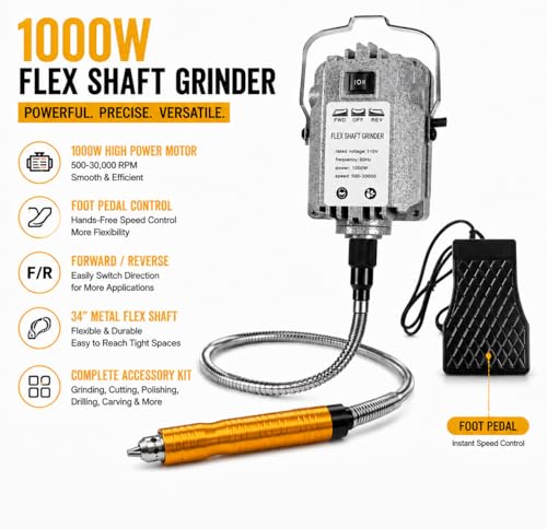 Zmtfqymx 1000W Flex Shaft Grinder