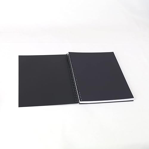 Miniatura 2 de Cuaderno sin rayas, papel en blanco sin forro, 8.5 x 11 pulgadas, 80 hojas, tapa blanda negra (paquete de 3)