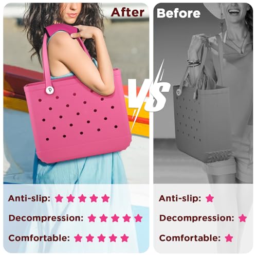 Image of OUTXE Strap Wrap for Bogg Bag, Adjustable Shoulder Crossbody Strap, Neoprene Handle Wrap Protector, Bogg Bag Accessories