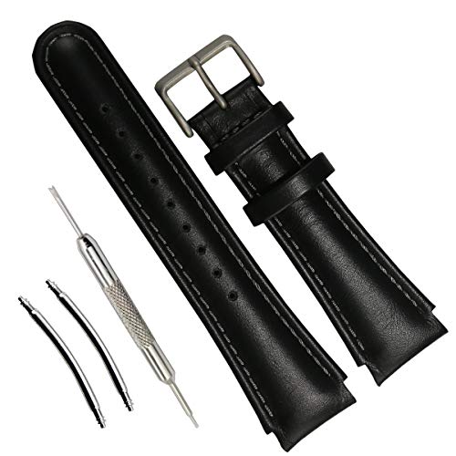 KHZBS Men Leather Watch Strap Replacement for suunto x-Lander Military Watch Band Wrist Band