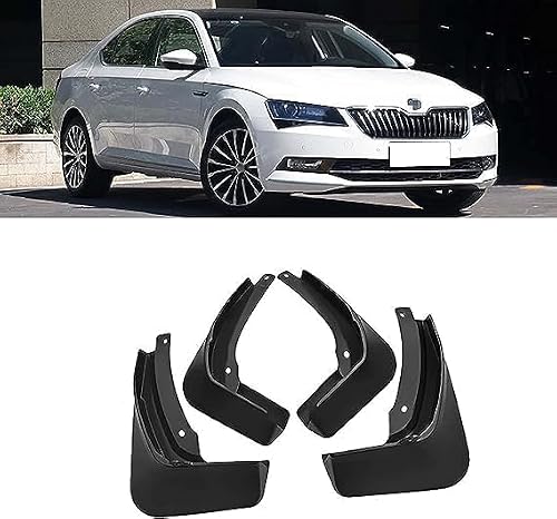 RESKIU 4PCS Mud Flaps for Skoda Superb 2016-2021, Splashproof No Drill Easy Install Front Rear Wheel Protection Fender Mudflaps All-Weather Splash Guards