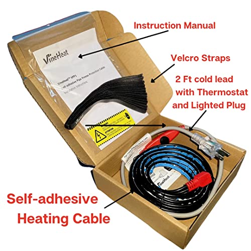 Vineheat 3 Ft Self-Adhesive Pipe Freeze Protection Cable: 120V #TOP2