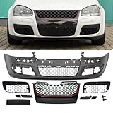 Einbauposition: vorne DM Autoteile 3160 Stoßstange Vorne Kühlergrill Wabengrill Schwarz Gitterset CLEAN kompatibel für VW Golf 5