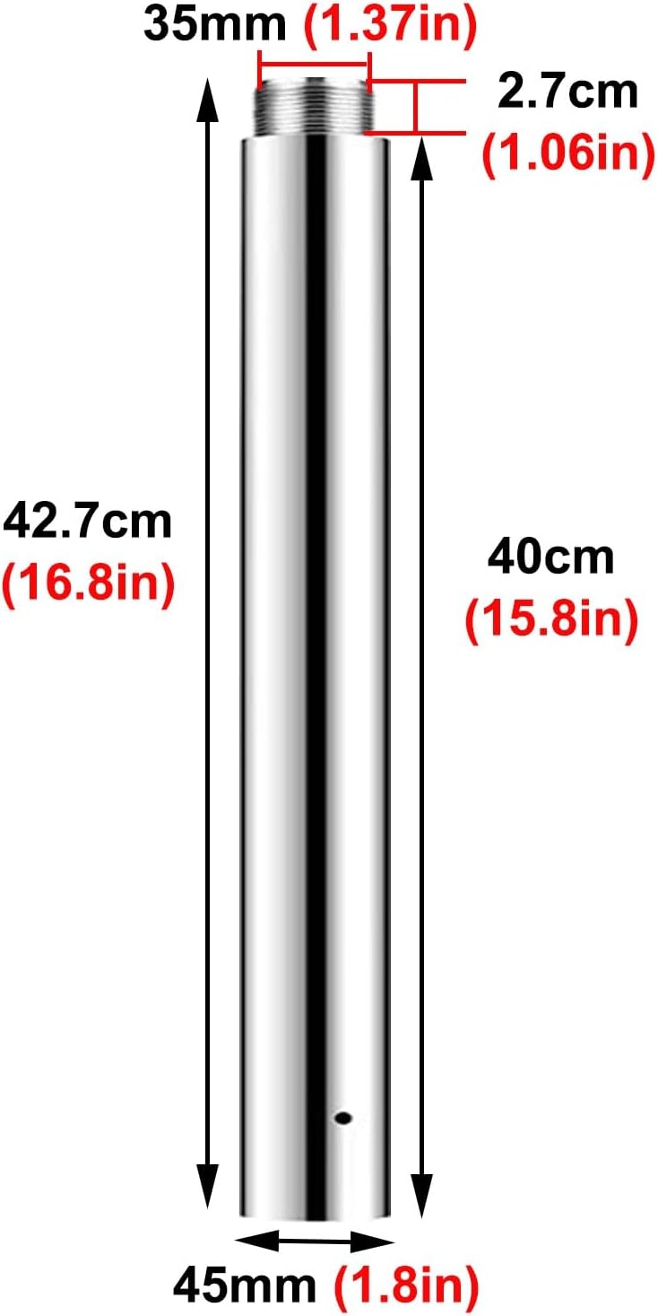 Adjustable Dance Fitness Pole - No Drill Steel Stripper Pole for Bedroom/Studio, Includes Extension, Perfect for Spinning & Home Workouts, Ideal for All Skill Levels (40cm/15.8in Extension Pole)