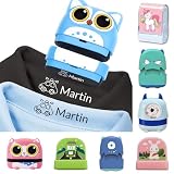 Name Stamp for Clothing Kids Waterproof, (White + Black Ink) Personalized, Customized Kids Name Stamp, Clothing Stamps for Clothes 21 Style Choices,Water Bottles,Lunch Boxes,School Supplies (Style-B)