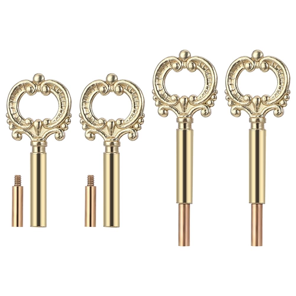 Littimoon 4 Pcs Gold Lamp Turn Knob On/Off Switch for Light & Fan Fixtures with 1/2inch Extensions Easy Lamp Switch Knob