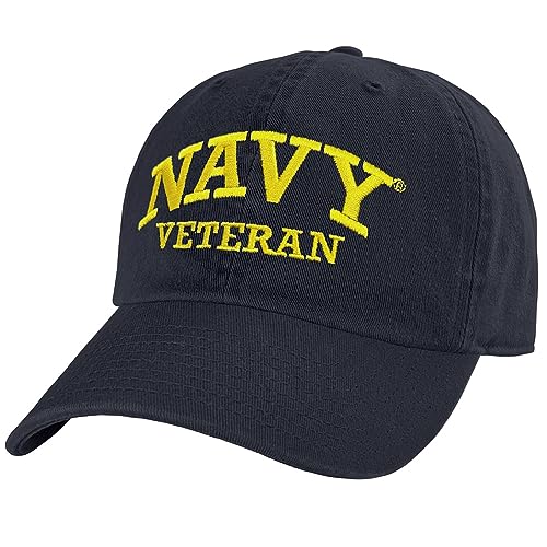 Popfunk Official US Navy Veteran Dad Hat - The U18 Adjustable Relaxed-Fit Cap - Unisex for Men and Women, Navy