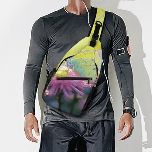 Bolso tipo sling amarillo para viaje y deporte miniatura 7