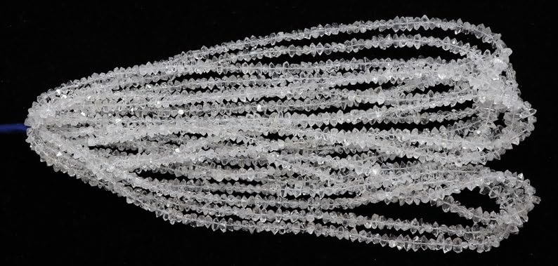 Perles naturelles blanches 4-7mm pour création de bijoux de collier DIY