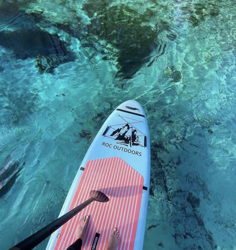 Image of Roc Inflatable Stand Up Paddle Board with Premium SUP Paddle Board Accessories, Wide Stable Design, Non-Slip Comfort Deck for Youth & Adults
