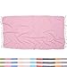 Hot Pink Striped Turkish Towel - Naturally Dyed 100% Cotton - 70x39 inches - Beach Towel Bath Pool Yoga Pilates Picnic Blanket Scarf Peshtemal Hammam Fouta