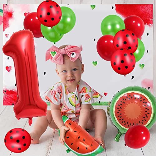 One In A Melon Party Decorations,Watermelon First Birthday Decorations,Watermelon Theme 1St Birthday Party Supplies For Kids #TOP1