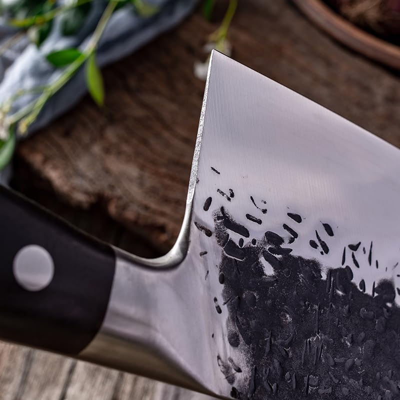 Meat cleaver,Cleaver Knife 8 Inch Stainless Steel Chinese Cleaver Slicing Kitchen Knife Chef Knives Fish Meat Vegetables Cutlery Cooking Slicing Tools