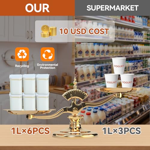 Image of Yogurt Maker Machine -Probiotic Yogurt Makers 36 Hour L Reuteri with Temperature Control & Adjustable Time,Curd Yoghurt Maker + 6 Cups with High Temperature Resistance and Easy Cleaning
