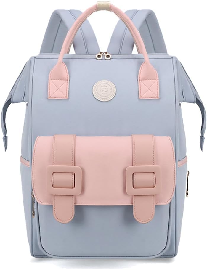 GOLD LEAF Large Capacity Waterproof Diaper Backpack – Multifunctional Travel Bag for Mon And Dad (LightBlue)-image-8