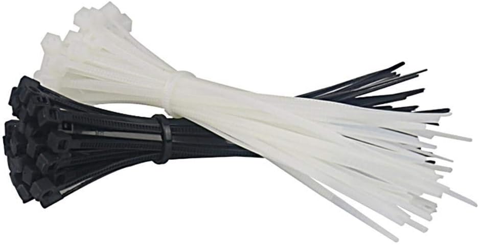 HUICHEN 100PCS White Black Milk Cable Wire Zip Ties Self Locking Nylon Cable Tie Erfect For Home Office Garage (Size : 3x120 Black)