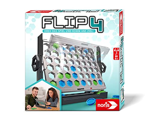 Noris 606064599 - Flip4 - Spiele-Klassiker 4er-Reihe zum Drehen, für...