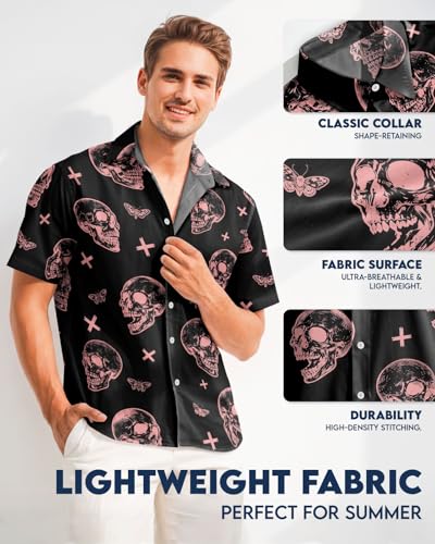 Image of 99TIMORO Fathers Film Button Down Shirt for Men, Funny Hawaiian Short Sleeve Top, Summer Beach Gifts