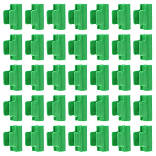 Happyyami 40pcs Greenhouse Film Row Cover Clamps Durable Plant Support Clips for Fixing Greenhouse Easy to Use for Tunnel Hoops